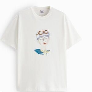 Zara Amelia Earhart Graphic T-Shirt.